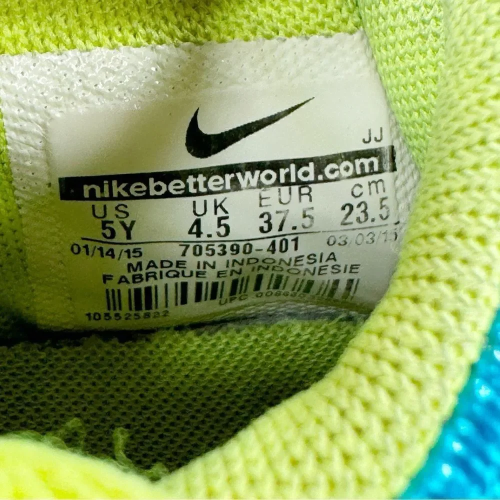 Nike Free Hypervenom GS Sneakers Blue Lagoon 5Y Big‎ Kids 705390-401